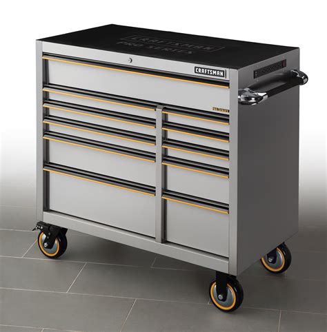 craftsman pro series tool box 41 stainless steel|craftsman tool box no lid.